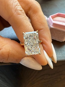 Luxe Radiant 6 Ct Lab Grown Diamant VVS Clarté IGI Certifié À La Mode Femmes Fiançailles De Mariage Fine Jewelry Bague Cadeau De Mariée - Product Image 6