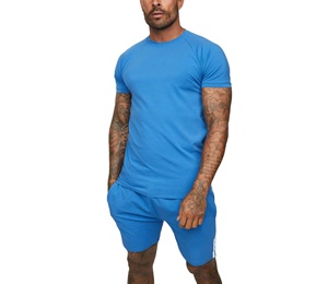 Conjunto de Camiseta y Pantalones Cortos para Hombre, Cuello Redondo, Manga Corta, Corte Ajustado, 100% Algodón, Nueva Moda 2026, HECHO POR HS 2026 - Product Image 1