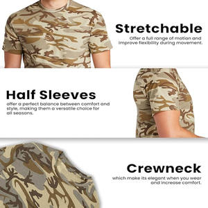 Camo imprimé personnalisé de haute qualité Desiges Allover Pattern Camouflage 100% coton respirant à la mode fabriqué par Dress Sports - Product Image 6