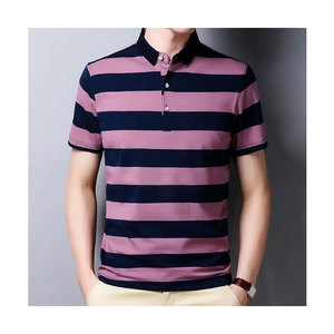 T-shirts à manches courtes en pur coton de 250g pour hommes T-shirts d'affaires en tricot uni de haute qualité légers et respirants - Product Image 3