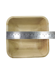 Cuenco cuadrado de alta calidad de 5,5 pulgadas, venta al por mayor, plato de servicio biodegradable desechable de hoja de palma Areca para cocina, restaurante, Hotel - Product Image 2
