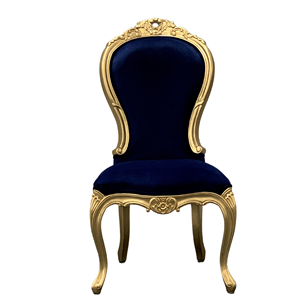 Modern Dining Room <b>Chair</b> Solid Wood with <b>Blue</b> Color and Various Carvings Furniture Design for Modern Dining Space - Product Image 1