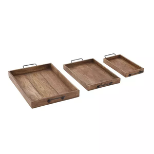 Assiettes de service à thé et café avec Logo personnalisé, plateaux à fruits, assiettes à dîner de fête, plateau à bonbons aigres, plateau/support de service en bois - Product Image 6