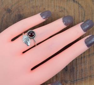 Tendencia 925 plata esterlina granate piedra preciosa anillo joyería hecha a mano plata estilo bohemio anillo joyería para mujeres regalo para niñas - Product Image 3