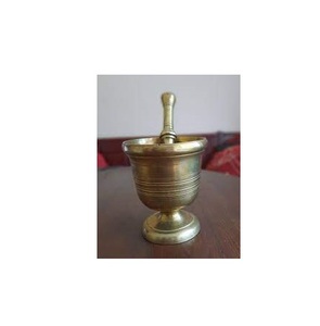 Brass Mortar and Pestle Exclusive Quality Round Shape Handmade Brass Mortar Pestle Hot Sale - Product Image 2