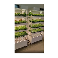 Système hydroponique à mini-tour verticale intérieure intelligente Pots de fleurs et jardinières à LED pour la maison et le jardin