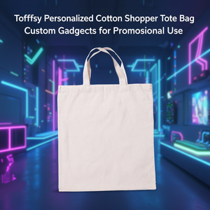 Borsa Shopper Personalizzata in Cotone Tofffsy, Gadget Personalizzati per Uso Promozionale - Product Image 3