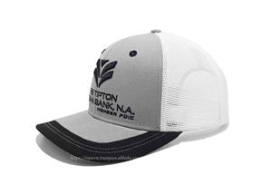 หมวกแก๊ปทรูเกอร์ตาข่ายสีขาว6แผงปักโลโก้ออกแบบได้ตามต้องการสำหรับ2D 3D เครื่องแต่งกายที่ใส่ได้ทุกวันสำหรับผู้ใหญ่ผลิตในเวียดนาม - Product Image 2