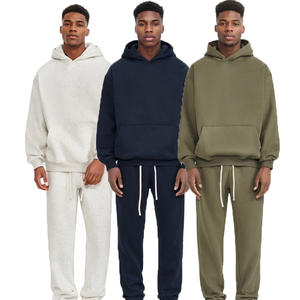 Haute qualité % coton impression personnalisée Jogging piste survêtement unisexe hommes survêtement survêtement survêtement pantalon de survêtement à capuche ensemble - Product Image 1