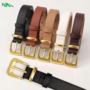 Ceinture pour homme en cuir de vache véritable, boucle à ardillon, écologique, durable, haute résistance, largeur 3,3 cm, alliage, personnalisable, vintage - Product Image 1