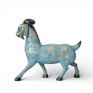 Figura Decorativa de Cabra de Resina con Diseño Tradicional Antiguo - Product Image 1