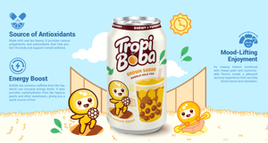 ชาไข่มุก แทนโด้ กระป๋อง 330 มล. 10 รสชาติ อายุการเก็บรักษา 24 เดือน ได้รับการรับรองฮาลาล/FSSC/HACCP ดื่มเย็นที่ดีที่สุด น้ำผลไม้พร้อมดื่ม มีตัวอย่างให้ทดลองฟรี - Product Image 3