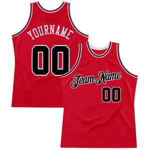 Uniforme de Baloncesto Personalizado Rojo sin Mangas, Malla Transpirable, con Nombre y Número, para Adultos - Product Image 1