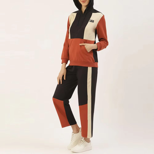 Conjunto de chándal informal de 2 piezas de algodón a la moda para mujer - Product Image 2