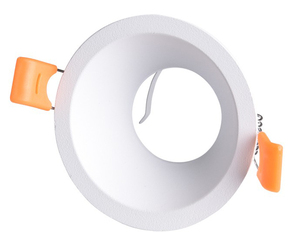 Anillo empotrable redondo de aluminio blanco, modelo Living 81x41mm. (Cristal Record 01-076-01-000) - Product Image 1