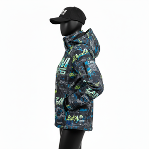 Chaqueta Softshell para mujer GSM impermeable a prueba de viento tela transpirable multicolor estampado gráfico logotipo personalizado chaqueta Softshell para mujer - Product Image 3