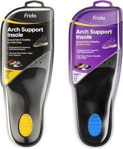 Semelle orthopédique semi-rigide Frido pour pieds plats |   Soulage la douleur au pied, fasciite plantaire/éperons calcanéens |   Semelles orthopédiques | - Product Image 1