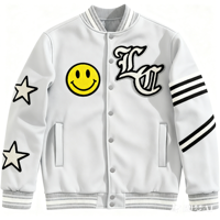 Großhandel 2025 USA-Stil Hochwertige Maßgefertigte Logo Gothic Grafik Letterman Jacke Herren Schwergewichts-Varsity-Jacke