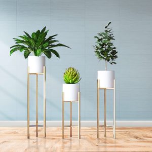 INDIAN HANDMADE Planter with Best Quality Gold Powder Coated Fineshed on Iron Planter and Stand with Best Best Price - Product Image 1