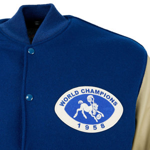 Chaqueta de vuelo con mangas de cuero genuino deportivo informal de talla grande, chaquetas de béisbol con letras de lana y solapa personalizadas - Product Image 3