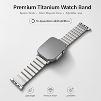 Bracelet de montre en titane avec revêtement DLC, résistant à l'usure, bracelet de montre connectée, finition de surface personnalisée, fabrication OEM sous marque privée