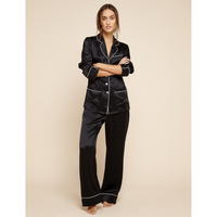 Ensemble de pyjama thermique personnalisable pour femme en coton biologique ultra-doux et respirant / Vêtements de nuit avec emplacements pour logo personnalisé