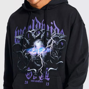 Venta al por mayor Unisex de gran tamaño sudaderas con capucha transpirables de alta calidad personalizado 3D DTF & DTG diseño Logo algodón Terry Fleece hombres sudaderas con capucha - Product Image 2