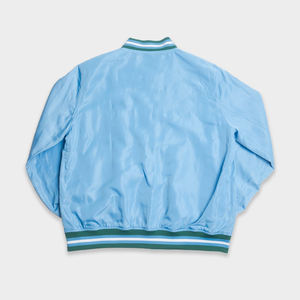 Veste d'université pour hommes brodée sur mesure Vestes de baseball en polyester satiné style de rue surdimensionnées et lourdes pour hommes - Product Image 2