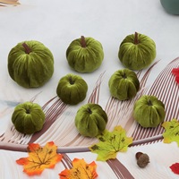 Ensembles de mini citrouilles artisanales en mousse de velours, durables, pour centre de table, décoration de maison pour Halloween et Thanksgiving