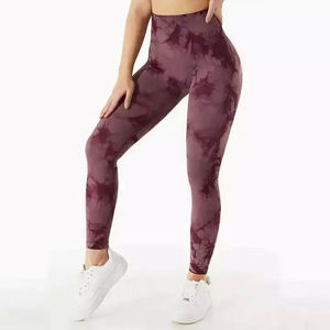 Quick-Dry Breathable Anti-Bacterial Seamless Mid Waist Yoga <b>Leggings</b> for Women Solid <b>Pattern</b> Elastic Waist Spandex/Nylon/Cotton - Product Image 3