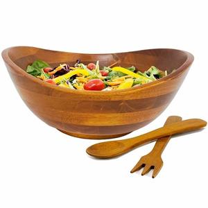 Tazón de madera de grado alimenticio para restaurante o uso doméstico con grano natural único disponible a granel - Product Image 4