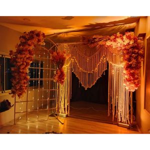 Beautiful Bohemian <b>Macrame</b> <b>Curtain</b> Wedding Wall Hanging Decorative Backdrop - Product Image 2