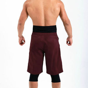 Shorts Awrah personnalisés pour hommes, couvre-genoux musulmans, taille élastique, respirant, séchage rapide, sport, gym, course à pied, 100% coton - Product Image 3