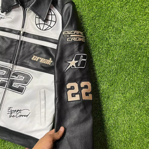 Chaqueta de Cuero para Hombre de la Mejor Calidad, Fabricada en Pakistán, Chaqueta de Cuero Genuino para Hombre, Mejor Venta en Línea - Product Image 5