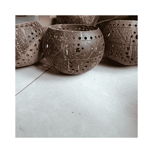 Lámpara de Cáscara de Coco, Farol de Estilo Costero, Material: Cáscara Pulida; Uso: Iluminación Ambiental; Origen: Artesanía Hecha a Mano en Vietnam - Product Image 6