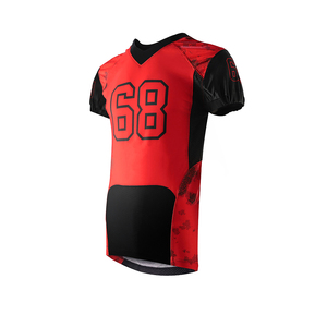 Personnalisable de haute qualité Maillot de football américain à manches courtes Ensemble uniforme d'équipe respirant - Product Image 3