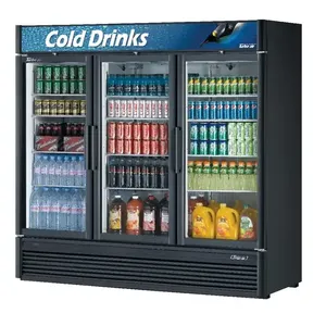 Turbo Air TGM-72SD-N 67.98cf Commercial <b>Kitchen</b> Refrigeration <b>Equipment</b> 67.98cf Glass Merchandiser Cooler with 3 Swing Doors - Product Image 1