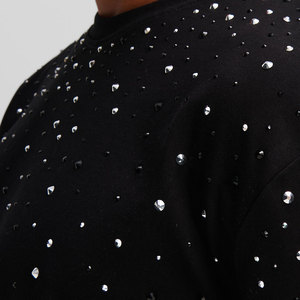 T-shirt en coton à manches courtes avec strass pour hommes, tenue décontractée, T-shirt en strass pour hommes dans le meilleur matériau - Product Image 5