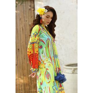 Kaftan en coton et soie non cousu pour femme, multi-saisons, grande taille, respirant, en georgette, longueur genou, taille unique, loisirs, été - Product Image 5