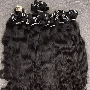 ผมต่อคุณภาพสูงแบบ Double Weft Remy ผมเวียดนาม สีดำ ความยาว 8-32 นิ้ว ผมตรง 100% Virgin - Product Image 1