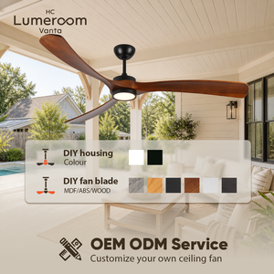 USA In Stock 72 Inch Solid Wood <b>Ceiling</b> Fan with <b>Light</b> Quiet DC Motor <b>Remote</b> <b>Control</b> for Large Room Living Room - Product Image 3