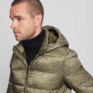 Veste à capuche bouffante coupe-vent pour hommes sur mesure hiver col montant décontracté long mince design extérieur style High Street - Product Image 6