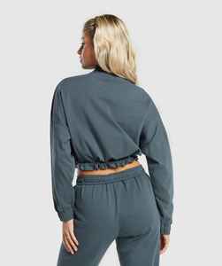 Sudadera Corta de Invierno para Mujer, con Logotipo Personalizado, Manga Larga, Cuello Alto, 100% Algodón - Product Image 4