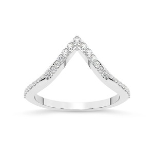 Bague unique à rangée de diamants, diamant de laboratoire 0,25 ct TW, or massif 14 carats, couleur FG, clarté VS, 29 diamants, pour occasions spéciales - Product Image 1