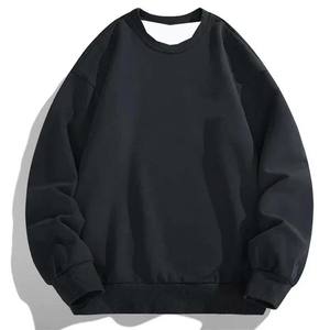 เสื้อสวมหัวคอลูกเรือผ้าฝ้าย100% มีกระเป๋าแบบปกติระบายอากาศได้ดีชุดทำงานฤดูหนาว OEM ตามสั่ง380Gsm - Product Image 1