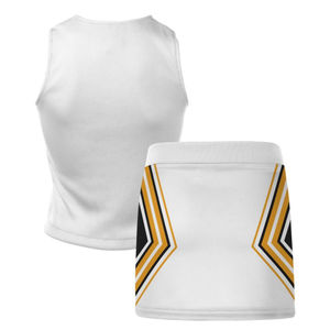 Conjuntos de uniformes de porristas con diseño personalizado y top con letras de porristas para práctica o juegos - Product Image 1
