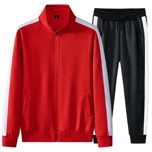 Conjunto deportivo de 2 piezas con cremallera completa para hombre, conjunto deportivo informal para entrenamiento, gimnasio, ropa deportiva, chándal informal - Product Image 3