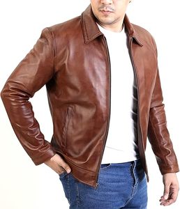 Chaqueta de Piel de Vaca para Hombre, Transpirable, Ecológica, de Secado Rápido, Cálida para Invierno, Cuello Alto, Estilo Casual, Alta Calidad, Precio Razonable - Product Image 6