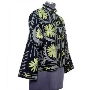 Chaqueta Boho de Alta Calidad para Mujer, Estilo Vintage, Bordado Suzani, Acolchada, 100% Algodón, Ecológica, Hecha a Mano, Tradicional, Precio Razonable - Product Image 4