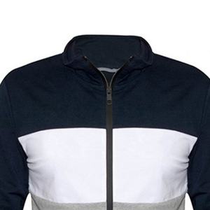 ชุดวอร์มผ้าฟลีซแฟชั่นสำหรับผู้ชาย, ชุดวอร์มฤดูหนาวเนื้อผ้าฝ้าย100% ดีไซน์ลายทางไร้รอยต่อสำหรับผู้ชาย - Product Image 3